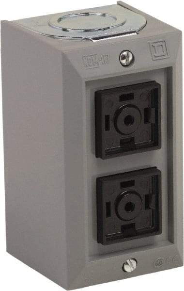 Schneider Electric - 2 Operator, Projecting Pushbutton Control Station - No Legend, Momentary Switch, 2NO/2NC Contact, NEMA 1 - Makers Industrial Supply