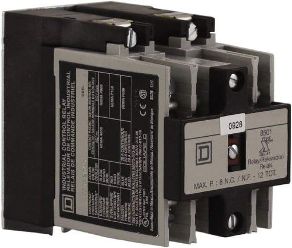 Square D - 4NO, 600 VAC Control Relay - Panel Mount - Makers Industrial Supply