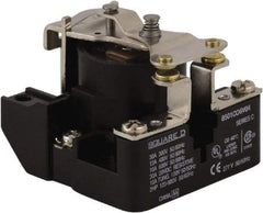 Square D - 2 hp, 10 VA Power Rating, Electromechanical Screw Clamp General Purpose Relay - 10 Amp at 600 V & 40 Amp at 277 VAC, SPST, 24 VAC at 50/60 Hz, 63.6mm Wide x 50.3mm High x 63.2mm Deep - Makers Industrial Supply