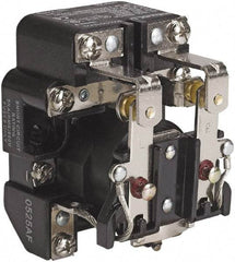 Square D - 1-1/2 hp, 10 VA Power Rating, Electromechanical Screw Clamp General Purpose Relay - 40 at 277 VAC & 5 at 600 V, DPDT, 240 VAC at 50/60 Hz, 63.6mm Wide x 58.8mm High x 79.4mm Deep - Makers Industrial Supply