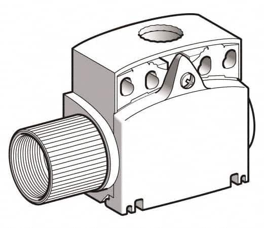 Telemecanique Sensors - 3-1/2 Inch Long, Plastic Body, Limit Switch Body - For Use with ZCE01, ZCE02, ZCE05, ZCE06, ZCE07, ZCE08, ZCE10, ZCE11, ZCE13, ZCE14, ZCE21, ZCE24, ZCE27, ZCE28, ZCE29, ZCE62, ZCE63, ZCE64, ZCE65, ZCE66, ZCE67, ZCEH0, ZCEH2 - Makers Industrial Supply