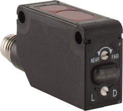 Telemecanique Sensors - M8 Connector, 1m Nominal Distance, Shock and Vibration Resistant, Diffused Photoelectric Sensor - 12 to 24 VDC, PBT, 11mm Long x 11mm Wide x 33mm High - Makers Industrial Supply