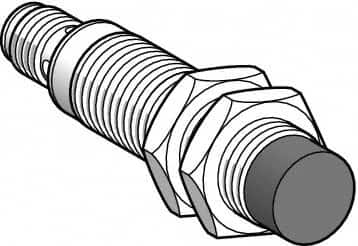 Telemecanique Sensors - NPN, PNP, 8mm Detection, Cylinder, Inductive Proximity Sensor - 2 Wires, IP67, 24 to 210 VDC, 24 to 240 VAC @ 50/60 Hz, M18x1 Thread, 72mm Long - Makers Industrial Supply