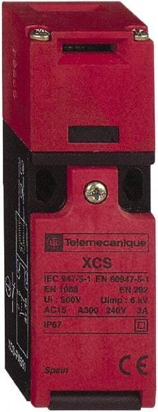 Telemecanique Sensors - 2NC Configuration, Multiple Amp Level, Plastic Key Safety Limit Switch - 30mm Wide x 30mm Deep x 107mm High, IP67 Ingress Rating - Makers Industrial Supply