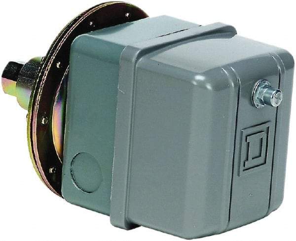 Square D - 1 NEMA Rated, 17 inHg to 22 inHg, Electromechanical Pressure and Level Switch - Adjustable Pressure, 480 VAC - Makers Industrial Supply