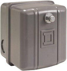 Square D - 1 NEMA Rated, DP, 90 to 120 psi, Electromechanical Pressure and Level Switch - Adjustable Pressure, 460/575 VAC, 1/8 Inch Connector, Screw Terminal, For Use with Air Compressors, Power Circuits, Water Pumps - Makers Industrial Supply