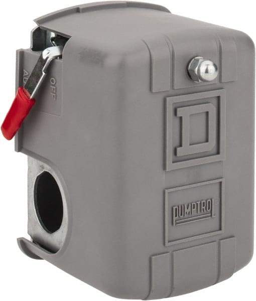 Square D - 1 and 3R NEMA Rated, 70 to 150 psi, Electromechanical Pressure and Level Switch - Fixed Pressure, 575 VAC, L1-T1, L2-T2 Terminal, For Use with Square D Pumptrol - Makers Industrial Supply