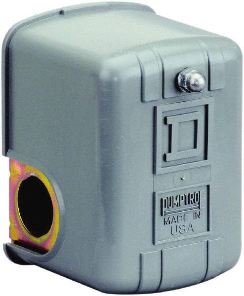 Square D - 1 and 3R NEMA Rated, 30 to 50 psi, Electromechanical Pressure and Level Switch - Adjustable Pressure, 575 VAC, L1-T1, L2-T2 Terminal, For Use with Square D Pumptrol - Makers Industrial Supply