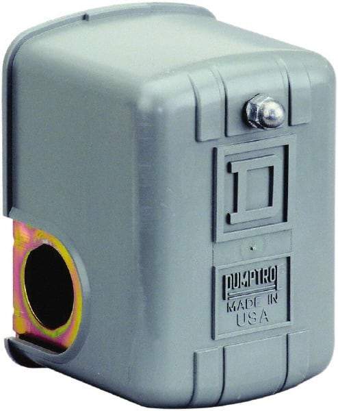 Square D - 1 and 3R NEMA Rated, 5 to 10 psi, Electromechanical Pressure and Level Switch - Fixed Pressure, 230 VAC, L1-T1, L2-T2 Terminal, For Use with Square D Pumptrol - Makers Industrial Supply