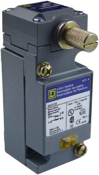 Square D - SPDT, NC/NO, 600 Volt Screw Terminal, Rotary Head Actuator, General Purpose Limit Switch - 1, 2, 4, 6, 12, 13, 6P NEMA Rating, IP67 IPR Rating - Makers Industrial Supply