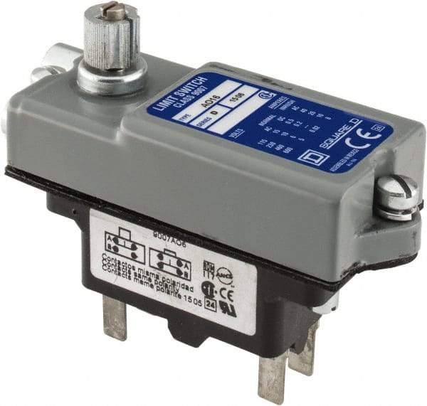 Square D - SPDT, NC/NO, 600 VAC, Screw Terminal, Rotary Head Actuator, General Purpose Limit Switch - 1 NEMA Rating, IP20 IPR Rating - Makers Industrial Supply