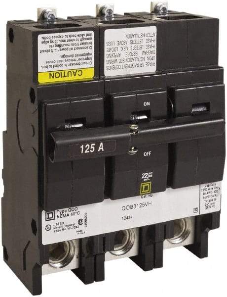 Square D - 100 Amp, 240 VAC, 3 Pole, Bolt On Miniature Circuit Breaker - 4-2/0 AWG - Makers Industrial Supply