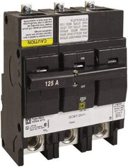 Square D - 125 Amp, 240 VAC, 3 Pole, Bolt On Miniature Circuit Breaker - 4 AWG - Makers Industrial Supply