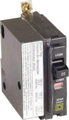 Square D - 20 Amp, 240 VAC, 1 Pole, Bolt On Miniature Circuit Breaker - 14-8 AWG - Makers Industrial Supply