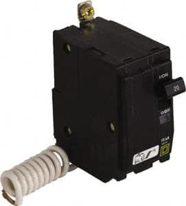 Square D - 15 Amp, 120 VAC, 2 Pole, Bolt On Miniature Circuit Breaker - 14-8 AWG - Makers Industrial Supply