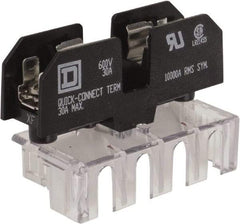 Square D - 1 Pole, 120 Volt, Fuse Block - 1/4 Inch Diameter x 1-1/4 Inch Fuse Length - Makers Industrial Supply