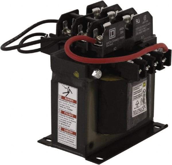 Square D - 1 Phase, 300 VA, Top Mount Fuse Block Control Transformer - 131°F Temp Rise - Makers Industrial Supply