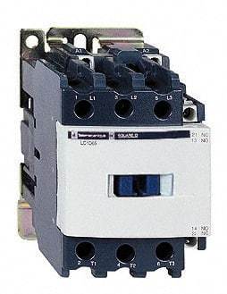 Schneider Electric - 3 Pole, 24 Coil VDC, 65 Amp at 440 VAC and 80 Amp at 440 VAC, Nonreversible IEC Contactor - 1 Phase hp: 10 at 230/240 VAC, 5 at 115 VAC, 3 Phase hp: 20 at 200/208 VAC, 20 at 230/240 VAC, 50 at 460/480 VAC, 50 at 575/600 VAC - Makers Industrial Supply