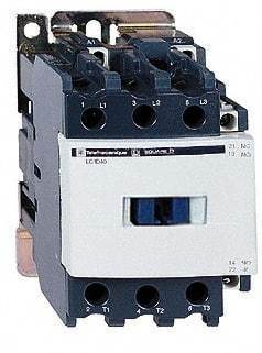 Schneider Electric - 3 Pole, 120 Coil VAC at 60 Hz, 50 Amp at 440 VAC and 80 Amp at 440 VAC, Nonreversible IEC Contactor - 1 Phase hp: 3 at 115 VAC, 7.5 at 230/240 VAC, 3 Phase hp: 15 at 200/208 VAC, 15 at 230/240 VAC, 40 at 460/480 VAC, 40 at 575/600 VAC - Makers Industrial Supply