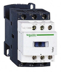 Schneider Electric - 3 Pole, 48 Coil VAC at 50/60 Hz, 25 Amp at 440 VAC and 9 Amp at 440 VAC, Nonreversible IEC Contactor - 1 Phase hp: 0.5 at 115 VAC, 1 at 230/240 VAC, 3 Phase hp: 2 at 200/208 VAC, 2 at 230/240 VAC, 5 at 460/480 VAC, 7.5 at 575/600 VAC - Makers Industrial Supply