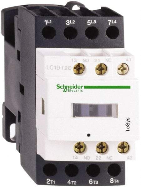 Schneider Electric - 4 Pole, 24 Coil VAC at 50/60 Hz, 32 Amp at 440 VAC, Nonreversible IEC Contactor - Bureau Veritas, CCC, CSA, CSA C22.2 No. 14, DNV, EN/IEC 60947-4-1, EN/IEC 60947-5-1, GL, GOST, LROS, RINA, UL 508, UL Listed - Makers Industrial Supply