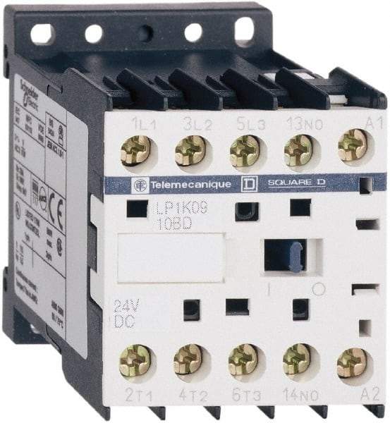 Schneider Electric - 3 Pole, 24 Coil VDC, 6 Amp at 440 VAC, IEC Contactor - BS 5424, CSA, IEC 60947, NF C 63-110, RoHS Compliant, UL Listed, VDE 0660 - Makers Industrial Supply