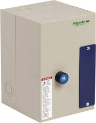 Schneider Electric - 3 Pole, 12 Amp, 120 Coil VAC, Nonreversible Enclosed IEC Motor Starter - 1 Phase Hp: 0.5 at 120 VAC, 2 at 240 VAC, 3 Phase Hp: 10 at 575 VAC, 3 at 208 VAC, 3 at 230 VAC, 7.5 at 460 VAC - Makers Industrial Supply