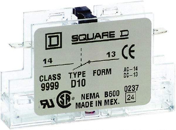 Square D - 5 Amp, Contactor Auxiliary Contact Kit - Makers Industrial Supply