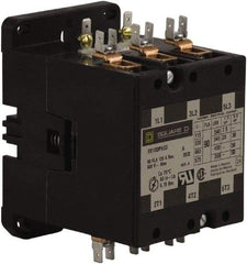 Square D - 3 Pole, 90 Amp Inductive Load, 24 Coil VAC at 50/60 Hz, Definite Purpose Contactor - Phase 1 and Phase 3 Hp:  20 at 230 VAC, 30 at 230 VAC, 50 at 460 VAC, 50 at 575 VAC, 7.5 at 115 VAC, 120 Amp Resistive Rating, CE, CSA, UL Listed - Makers Industrial Supply