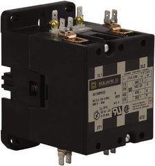 Square D - 2 Pole, 90 Amp Inductive Load, 110 Coil VAC at 50 Hz and 120 Coil VAC at 60 Hz, Definite Purpose Contactor - Phase 1 Hp:  20 at 230 VAC, 7.5 at 115 VAC, 120 Amp Resistive Rating, CE, CSA, UL Listed - Makers Industrial Supply