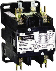 Square D - 2 Pole, 90 Amp Inductive Load, 208 to 240 Coil VAC at 60 Hz and 220 Coil VAC at 50 Hz, Definite Purpose Contactor - Phase 1 Hp:  20 at 230 VAC, 7.5 at 115 VAC, 120 Amp Resistive Rating, CE, CSA, UL Listed - Makers Industrial Supply