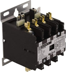 Square D - 4 Pole, 30 Amp Inductive Load, 24 Coil VAC at 50/60 Hz, Definite Purpose Contactor - Phase 1 and Phase 3 Hp:  10 at 230 VAC, 15 at 460 VAC, 2 at 115 VAC, 20 at 575 VAC, 5 at 230 VAC, 40 Amp Resistive Rating, CE, CSA, UL Listed - Makers Industrial Supply