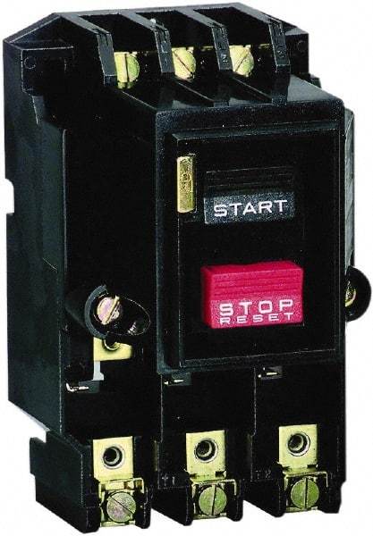 Square D - 3 Poles, 27 Amp, M-1 NEMA, Open Pushbutton Manual Motor Starter - 10 hp at 380 to 575 VAC & 7-1/2 hp at 200 to 230 VAC, CSA & UL Listed - Makers Industrial Supply