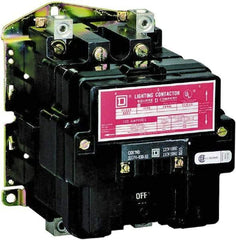 Square D - No Enclosure, 2 Pole, Electrically Held Lighting Contactor - 100 A (Tungsten), 220 VAC at 50 Hz, 240 VAC at 60 Hz - Makers Industrial Supply