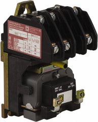 Square D - No Enclosure, 3 Pole, Electrically Held Lighting Contactor - 20 A (Tungsten), 30 A (Fluorescent), 440 VAC at 50 Hz, 480 VAC at 60 Hz, 3NO Contact Configuration - Makers Industrial Supply