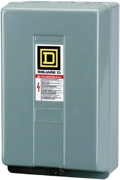 Square D - 1 NEMA Rated, 10 Pole, Electrically Held Lighting Contactor - 20 A (Tungsten), 30 A (Ballast), 208 VAC at 60 Hz - Makers Industrial Supply