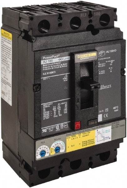 Square D - 100 Amp, 600 V, 3 Pole, Panel Mount Circuit Breaker - Electronic Trip, Multiple Breaking Capacity Ratings - Makers Industrial Supply