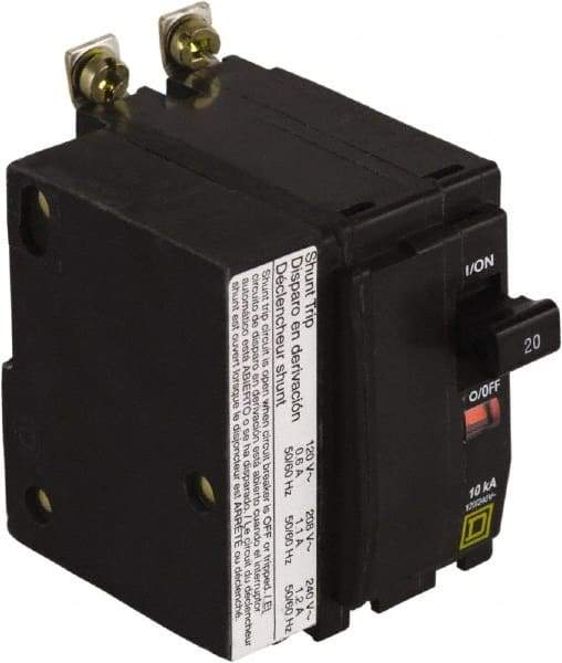 Square D - 20 Amp, 240 VAC, 2 Pole, Bolt On Miniature Circuit Breaker - 14-8 AWG - Makers Industrial Supply