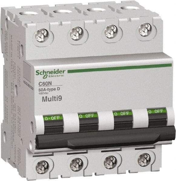 Schneider Electric - 20 Amp, 480Y/277 V, 3 Pole, DIN Rail Mount Miniature Circuit Breaker - Thermal Magnetic Trip - Makers Industrial Supply