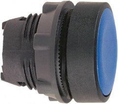 Schneider Electric - 22mm Mount Hole, Flush, Pushbutton Switch Only - Round, Blue Pushbutton, Nonilluminated, Momentary (MO) - Makers Industrial Supply