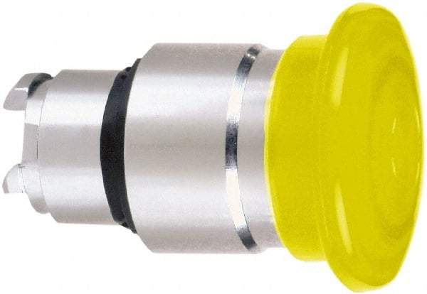 Schneider Electric - 22mm Mount Hole, Extended Mushroom Head, Pushbutton Switch Only - Round, Orange Pushbutton, Nonilluminated, Maintained (MA) - Makers Industrial Supply