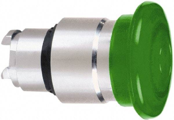 Schneider Electric - 22mm Mount Hole, Extended Mushroom Head, Pushbutton Switch Only - Round, Green Pushbutton, Nonilluminated, Momentary (MO) - Makers Industrial Supply