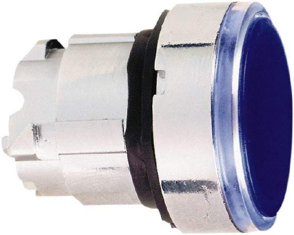 Schneider Electric - 22mm Mount Hole, Flush, Pushbutton Switch Only - Round, Blue Pushbutton, Nonilluminated, Momentary (MO) - Makers Industrial Supply