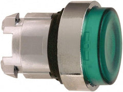 Schneider Electric - 22mm Mount Hole, Extended Straight, Pushbutton Switch Only - Round, Green Pushbutton, Nonilluminated, Momentary (MO) - Makers Industrial Supply