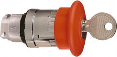 Schneider Electric - 22mm Mount Hole, Extended Mushroom Head, Pushbutton Switch Only - Round, Red Pushbutton, Maintained (MA), Momentary (MO) - Makers Industrial Supply