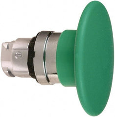 Schneider Electric - 22mm Mount Hole, Extended Mushroom Head, Pushbutton Switch Only - Round, Green Pushbutton, Nonilluminated, Momentary (MO) - Makers Industrial Supply