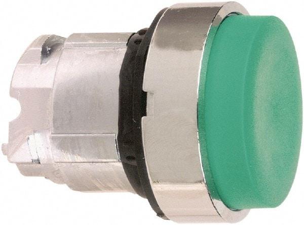 Schneider Electric - 22mm Mount Hole, Extended Straight, Pushbutton Switch Only - Round, Green Pushbutton, Maintained (MA) - Makers Industrial Supply