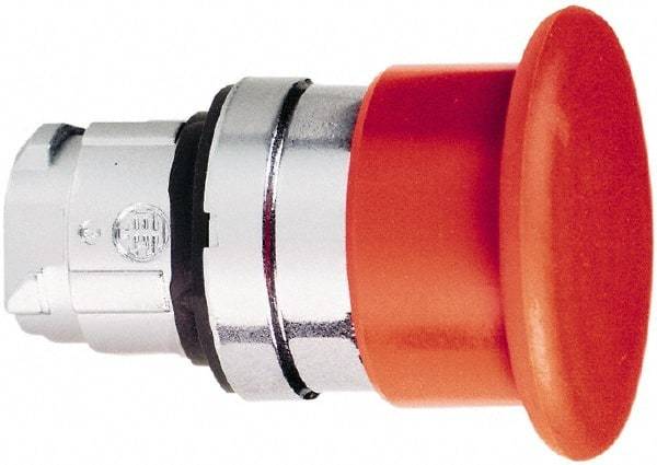 Schneider Electric - 22mm Mount Hole, Extended Mushroom Head, Pushbutton Switch Only - Round, Red Pushbutton, Nonilluminated, Momentary (MO) - Makers Industrial Supply