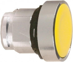 Schneider Electric - 22mm Mount Hole, Flush, Pushbutton Switch Only - Round, Yellow Pushbutton, Maintained (MA) - Makers Industrial Supply