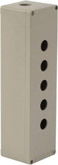 Schneider Electric - 5 Hole, 1.58 Inch Hole Diameter, Aluminum Pushbutton Switch Enclosure - 12.2 Inch High x 3.35 Inch Wide x 3.03 Inch Deep, 4, 13 NEMA Rated - Makers Industrial Supply